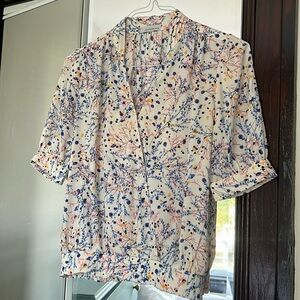 Allison Joy floral blouse XS (can fit small too)